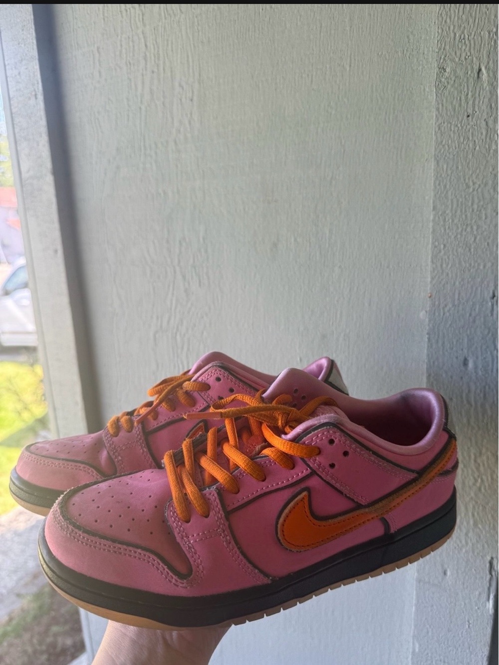 Travis Scott Kids Pink and Orange Low-Top Sneakers